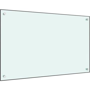 vidaXL Spatscherm keuken 80x50 cm gehard glas wit