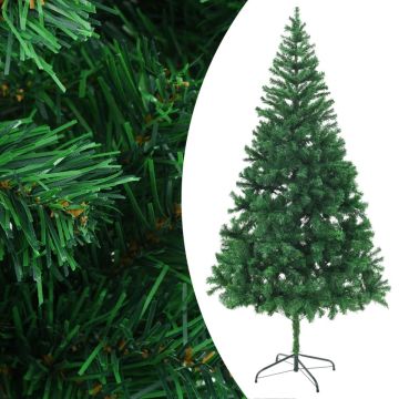 vidaXL Kunstkerstboom met stalen standaard 210 cm 910 takken