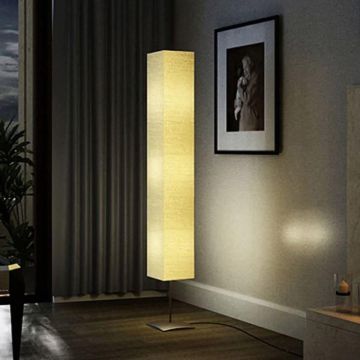 vidaXL Vloerlamp met stalen standaard 170 cm beige