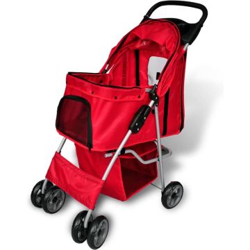 vidaXL Wandelwagen voor hond rood