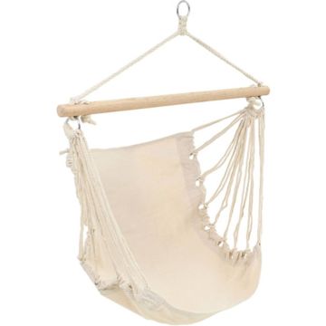 vidaXL Hangstoel creme wit (large)