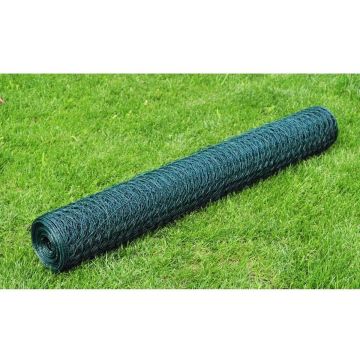 vidaXL Zeshoekig PVC gaas 50 cm x 25 m / dikte: 1 mm