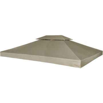 vidaXL Vervangend tentdoek prieel 310 g/m² 3x4 m beige