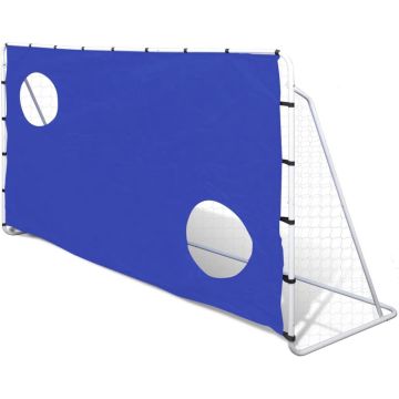 vidaXL Voetbaldoel met richtmuur 240 x 92 x 150 cm