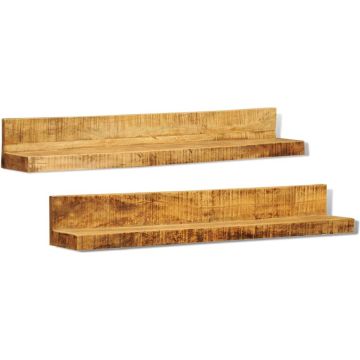 vidaXL Wandschappen 2 st massief hout