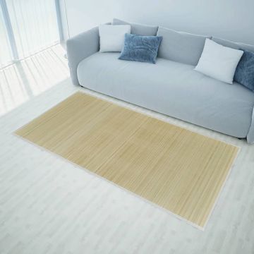 vidaXL Rechthoekige bamboe mat 120 x 180 cm (Neutraal)