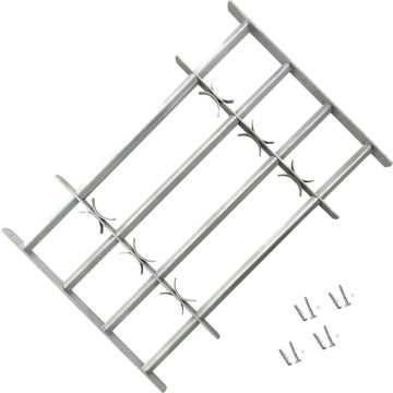 vidaXL Raambeveiliging verstelbaar met 4 dwarsstangen 500-650 mm