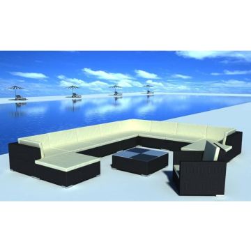 vidaXL-12-delige-Loungeset-met-kussens-poly-rattan-zwart