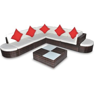 vidaXL-8-delige-Loungeset-met-kussens-poly-rattan-bruin