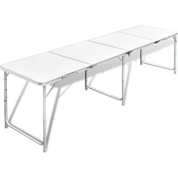 vidaXL Campingtafel inklapbaar en verstelbaar 240x60 cm aluminium