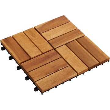 vidaXL Terrastegels acaciahout 30 x 30 cm (10 stuks)