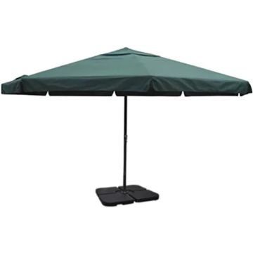 vidaXL Parasol met draagbare voet aluminium (groen)