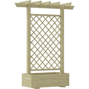 vidaXL Pergola plantenbak 162x56x204 cm hout