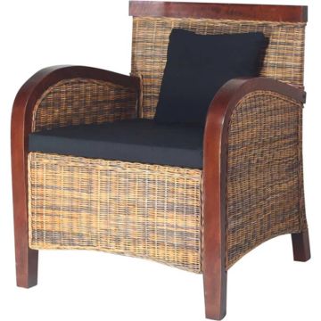 vidaXL Fauteuil handgeweven rattan