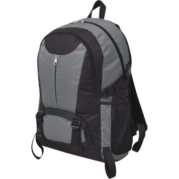 vidaXL Hiking rugzak 40 L zwart en grijs