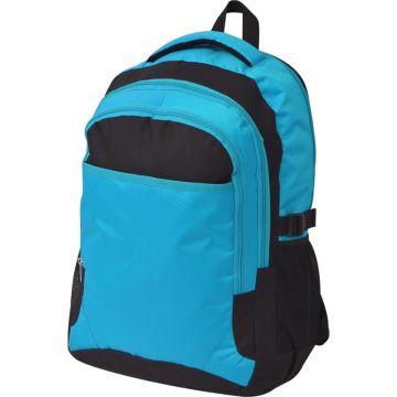 vidaXL Rugzak voor school 40 L zwart en blauw