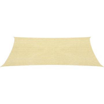 vidaXL Zonnescherm HDPE vierkant beige 3,6x3,6 m