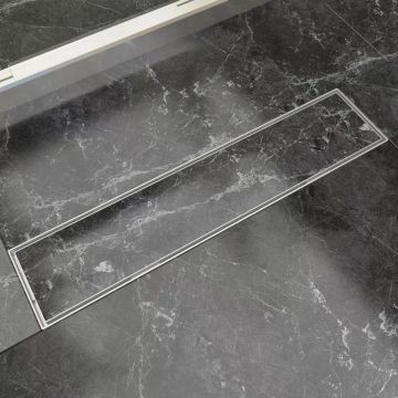 vidaXL Doucheputje rechthoekig 530x140mm roestvrij staal