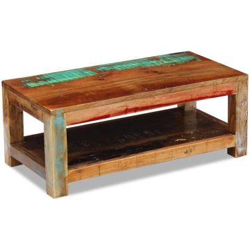 vidaXL Salontafel 90x45x35 cm massief gerecycled hout