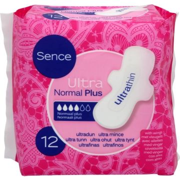 Sence Maandverband Normaal Plus Ultra Thin incontinentie - 12 stuks - incontinentieverband