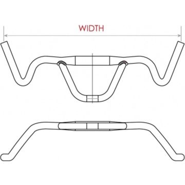 Stuur MTB Satori Firebird Ø31.8mm / 440mm - mat zwart