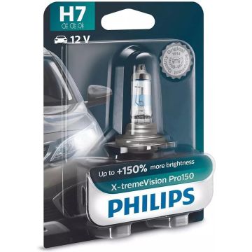 Philips Reservelamp Auto H7 X-tremevision Pro150 55w Glas