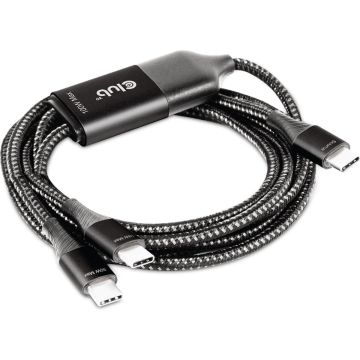 CLUB3D USB Type-C, Y charging kabel ( PPS ) to 2x USB Type-C max. 100W, 1.83m/6ft M/M