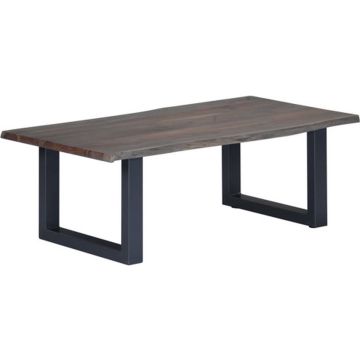 vidaXL Salontafel met natuurlijke randen 115x60x40 cm acaciahout grijs