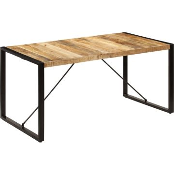 vidaXL Eettafel 160x80x75 cm massief mangohout