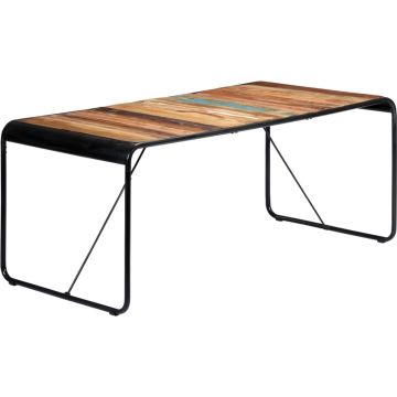 vidaXL Eettafel 180x90x76 cm massief gerecycled hout