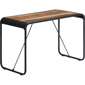 vidaXL Eettafel 118x60x76 cm massief gerecycled hout