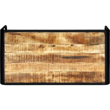 vidaXL Eettafel 118x60x76 cm massief ruw mangohout