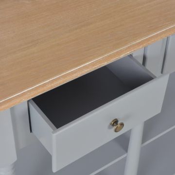 vidaXL Wandtafel 120x30x76 cm MDF grijs