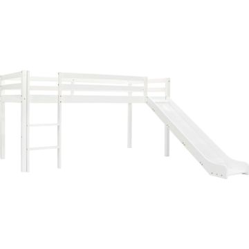 vidaXL Kinderhoogslaper met glijbaan en ladder 97x208 cm grenenhout