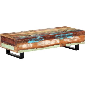 vidaXL Salontafel 120x50x30 cm massief gerecycled hout en staal