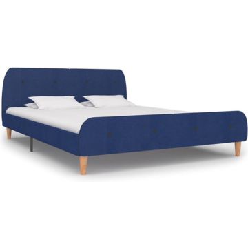 vidaXL Bedframe stof blauw 180x200 cm