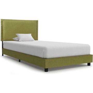 vidaXL Bedframe stof groen 90x200 cm