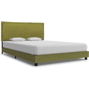 vidaXL Bedframe stof groen 120x200 cm