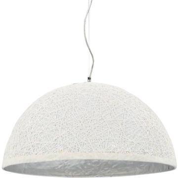 vidaXL Hanglamp E27 Ø50 cm wit en zilver