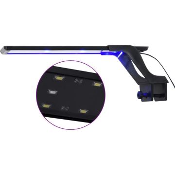 vidaXL Aquariumlamp met klem LED 35-55 cm blauw en wit