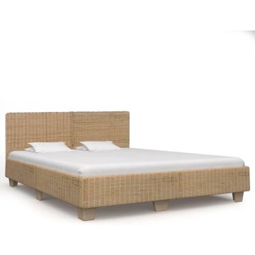 vidaXL Bedframe handgeweven echt rattan 180x200 cm