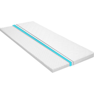 vidaXL Topmatras ei-profiel 6 cm koudschuim 120x200 cm