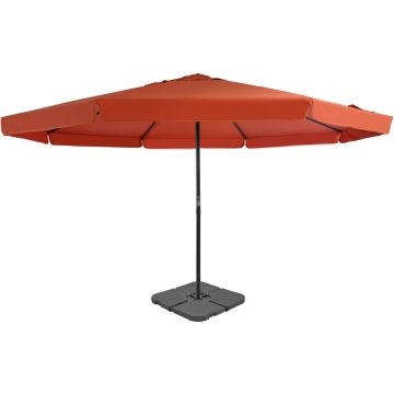 vidaXL Parasol met draagbare voet terracotta