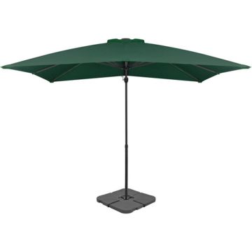 vidaXL Parasol met draagbare voet groen