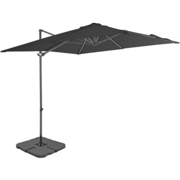 vidaXL Parasol met draagbare voet antraciet