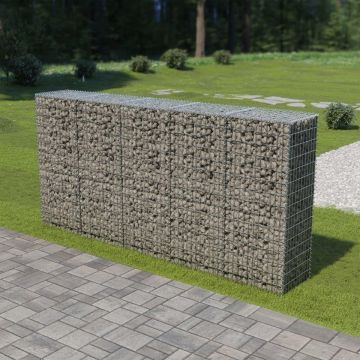 vidaXL Schanskorfmuur met deksels 300x50x150 cm gegalvaniseerd staal