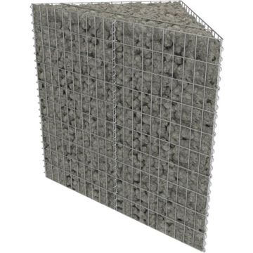 vidaXL Gabion plantenbak verhoogd 75x75x50 cm gegalvaniseerd staal