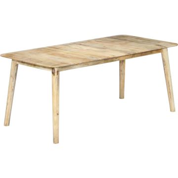 vidaXL Eettafel 180x90x76 cm massief mangohout