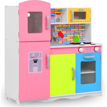 vidaXL Kinderspeelkeuken 80x30x85 cm MDF meerkleurig