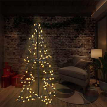 vidaXL Kegelkerstboom 160 LED's binnen en buiten 78x120 cm